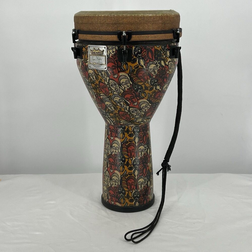 REMO Leon Mobley Signature Series Djembe Drum 24" x 12" Fiberskyn 3 USA